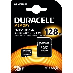 CARTÃO DE MEMÓRIA MICRO SDXC 128GB CLASS10  UHS-I U1 80/20Mb/s HD DURACELL - N1822