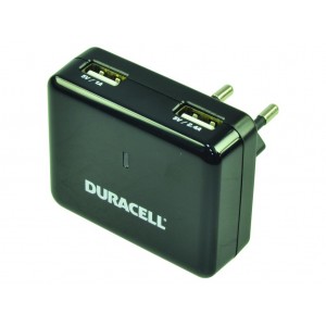CARREGADOR DUO USB p/VIAGEM DURACEL 2.4A+1.0A DURACELL - N1579