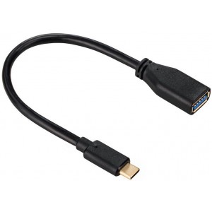 Cabo Conversor USB Com Tomada USB 3.0-A 5Gbits/s 15cm HAMA - N2287